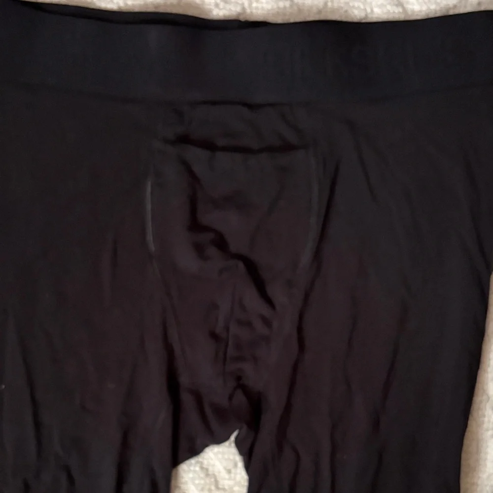 Boxer brief mens new size S/CH 92% modal 8% spandex black Silkskins